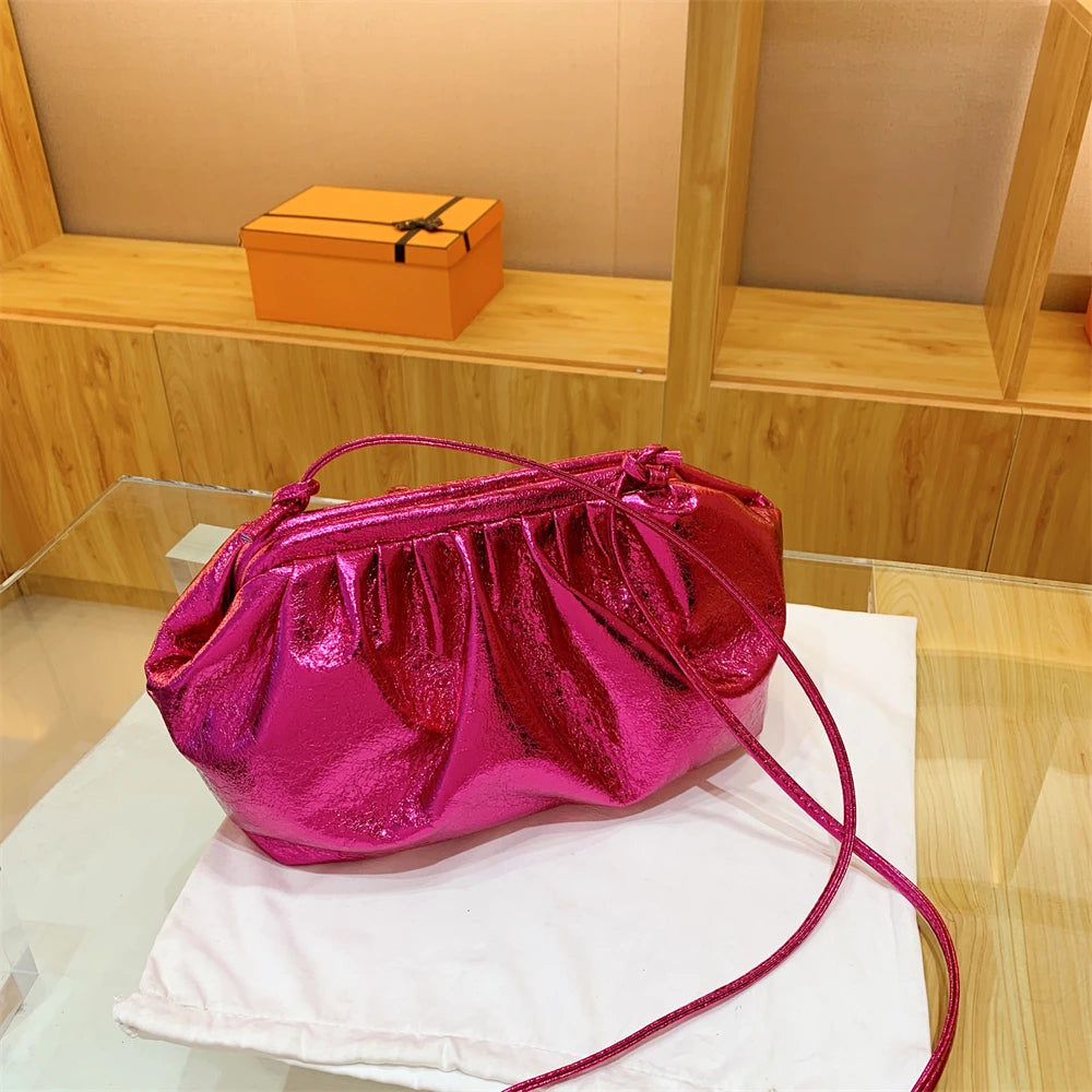 Golden Crossbody Evening Clutch
