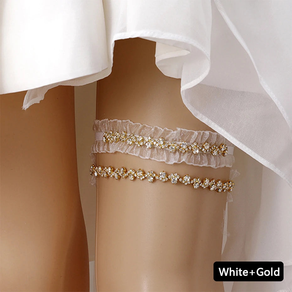 Rhinestone and Crystal Bridal Garter Jewelry