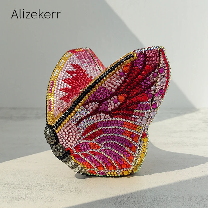 Butterfly Crystal Evening Clutch