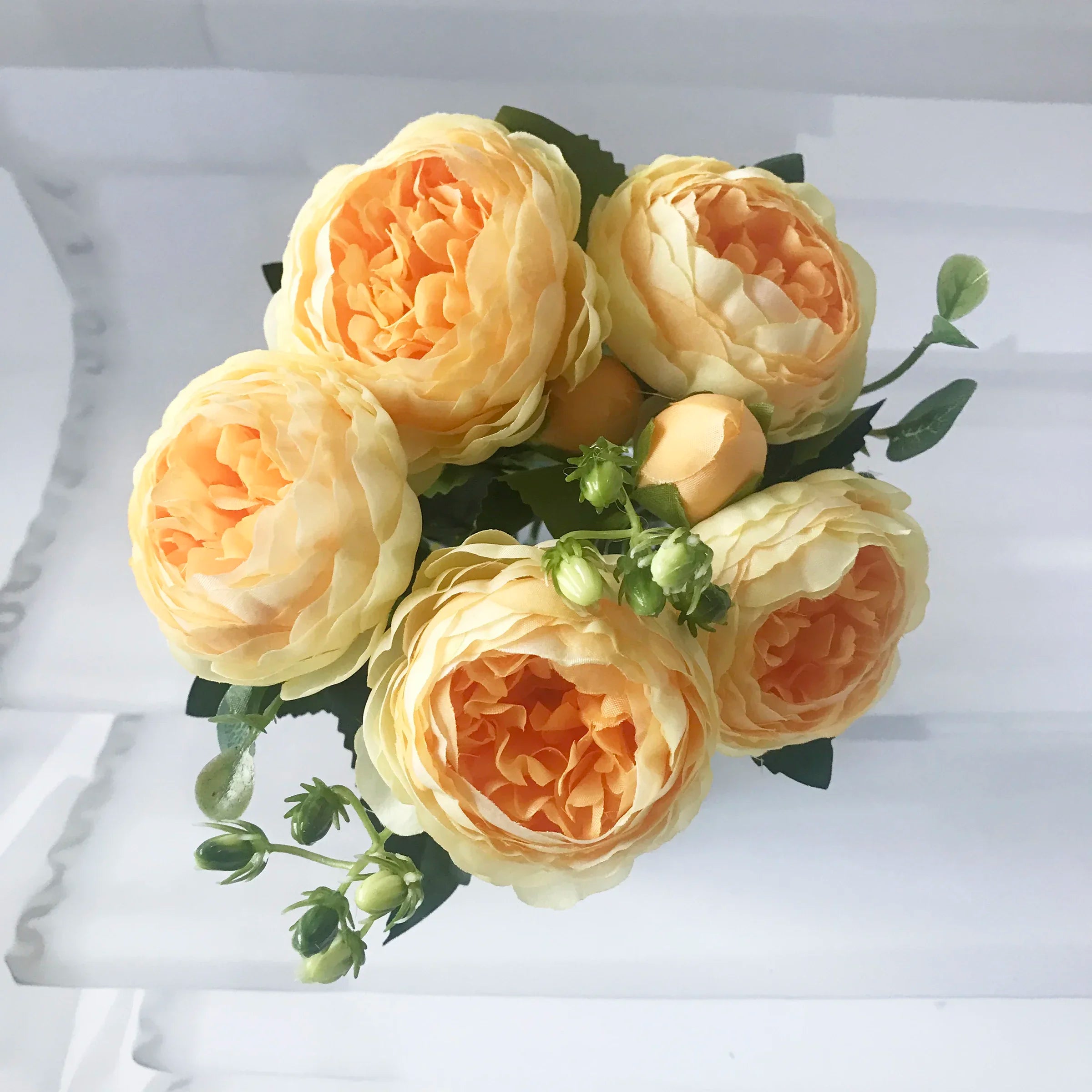 Silk Peony and Gypsophila Bouquet