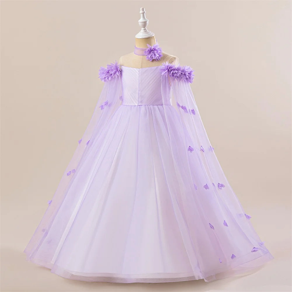 Off-Shoulder Tulle Junior Bridesmaid Dress