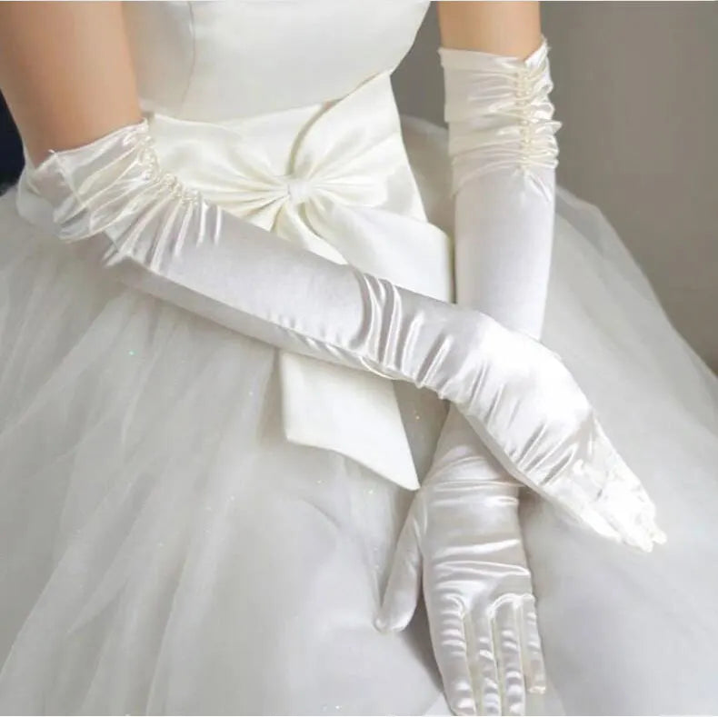 Wholesale Bridal Gloves Beaded With Finger Bride Gloves Guantes Wedding Accessories 2026