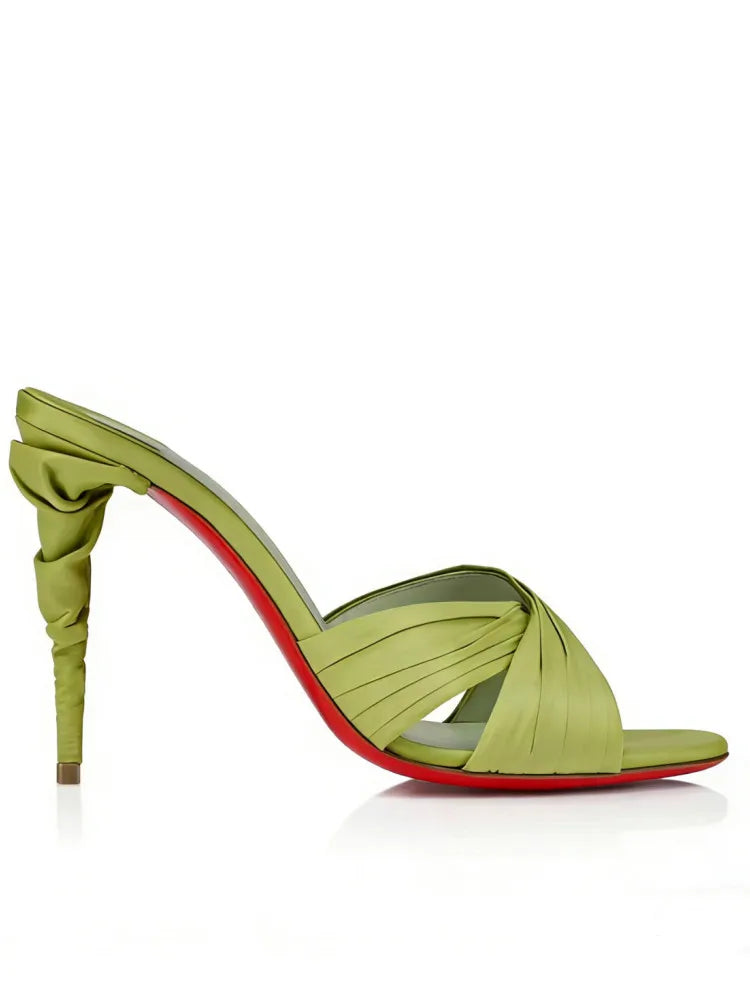 2026Summer New Women's Stiletto Sandals Round Head Strap Party Wedding Women's 34-44 Large High Heel Sandals