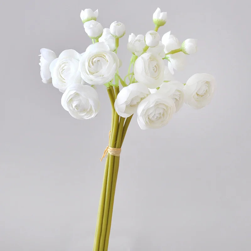 26CM Handmade Bouquet Artificial Flowers Wedding Bridesmaids Photography Props Home Decoration Handmade Mini Lotus Bouquet