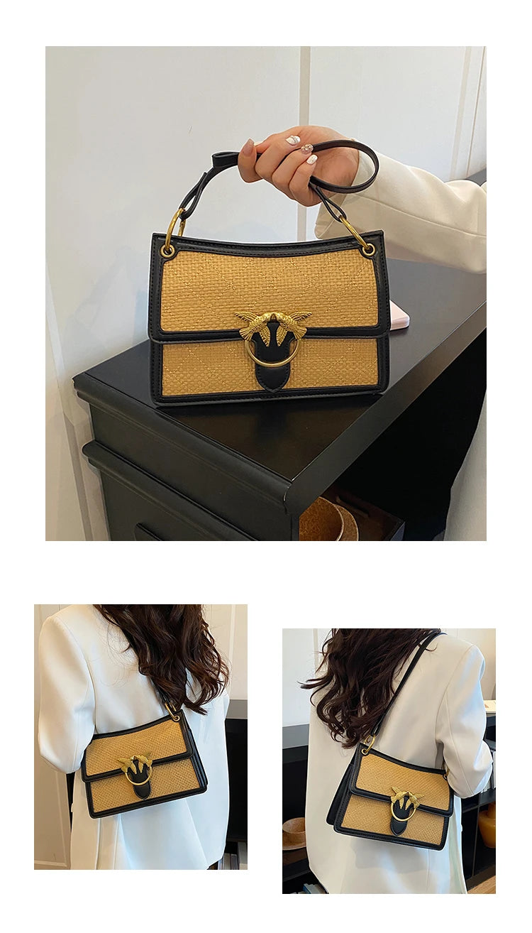 Unique Elegant Diaper Bag Leather Ladies Messenger Purse High End Minimalist Trendy Crossbody Handbag