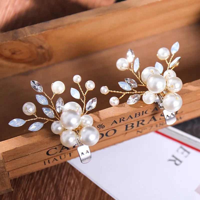1 pair/Sets of bridal accessories Crystal Pearl Shoe Clip Pin Party Wedding Bridal Shoe Clip Everyday accessories