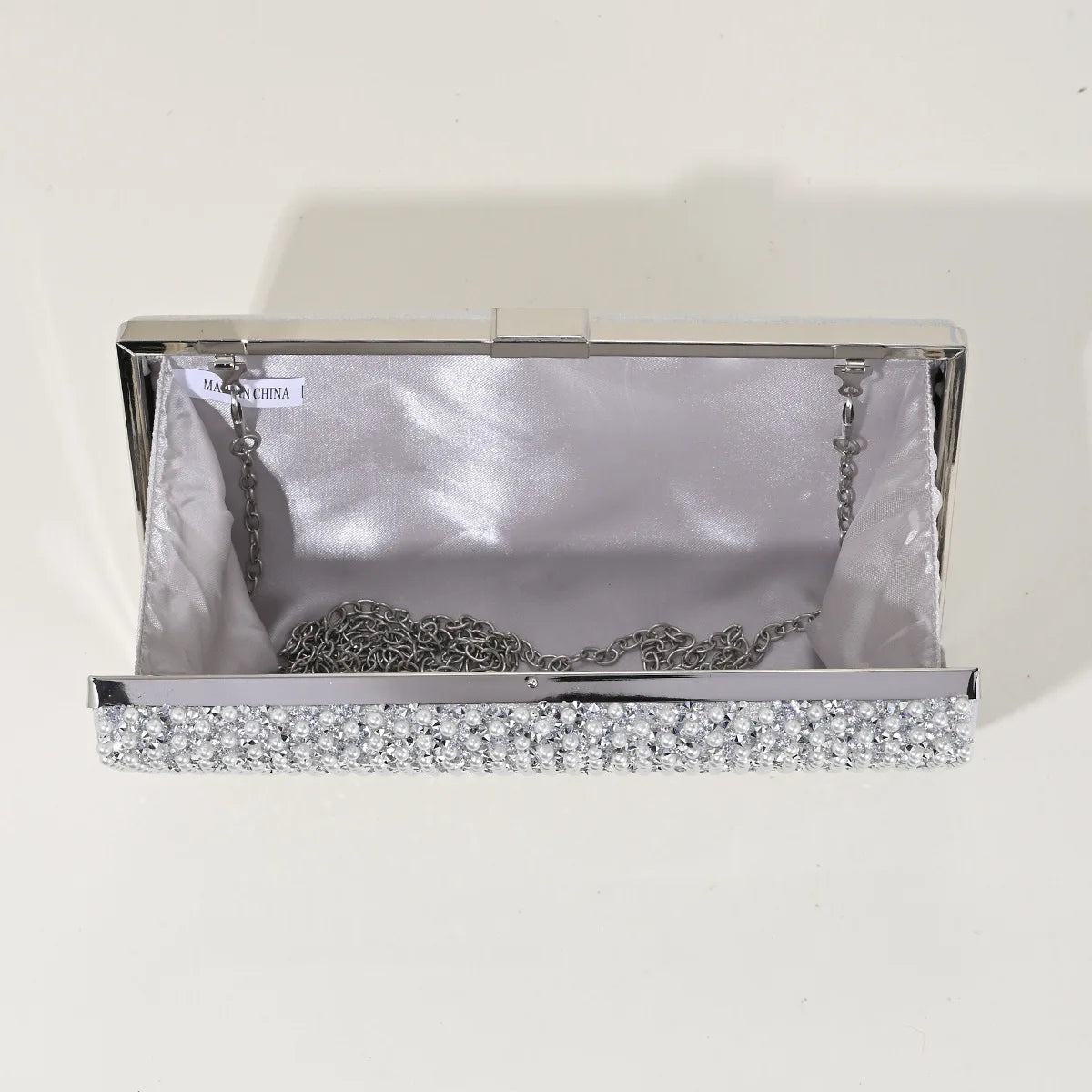 Ladies Evening Bags Clutch Bag Elegant Shiny Hard Metal Buckle Wedding Bridal Dress Evening Bag Banquet Party Handbags