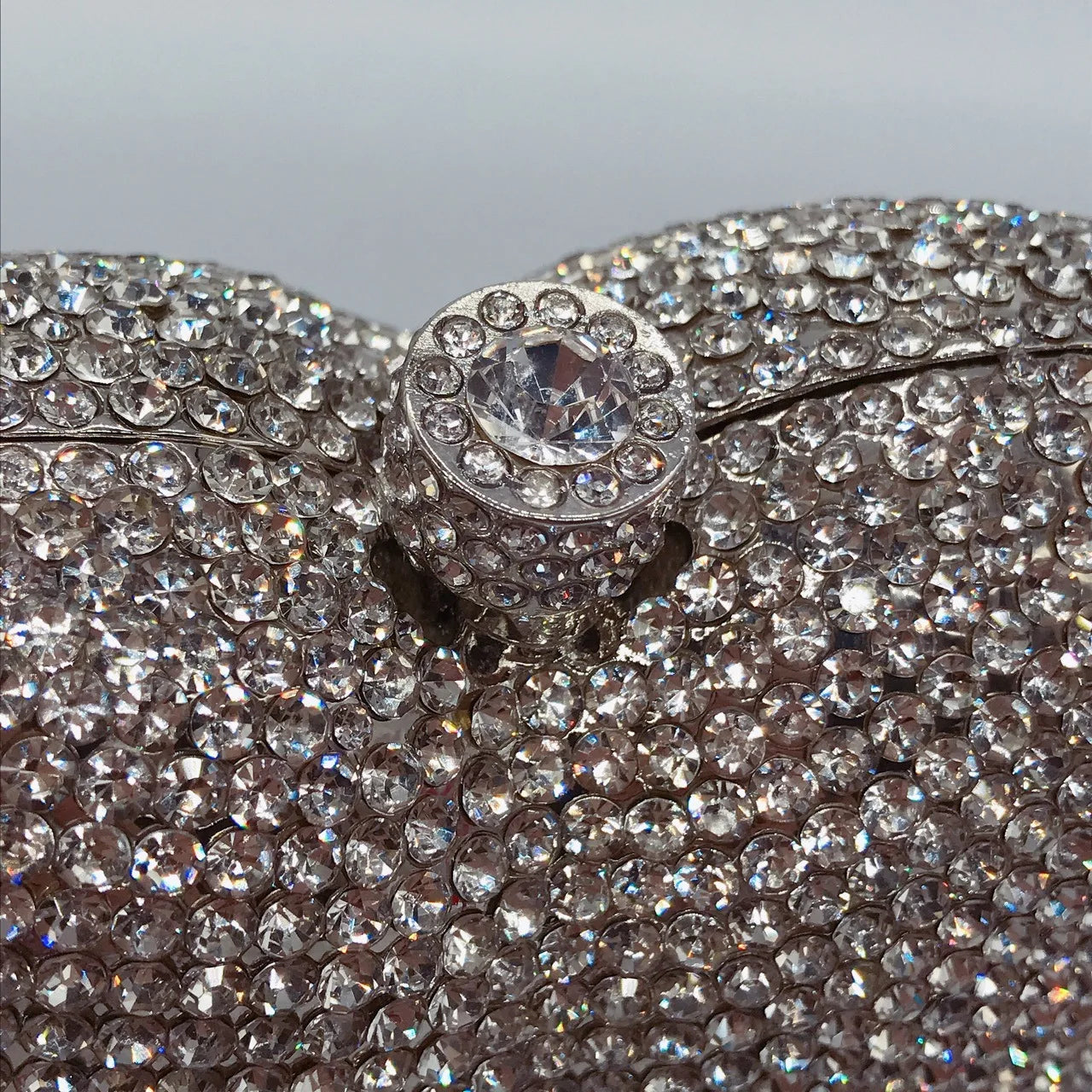 Heart-Shaped Crystal Evening Clutch