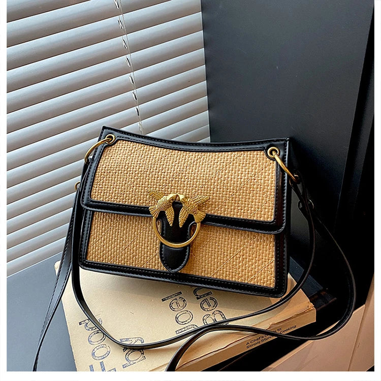 Unique Elegant Diaper Bag Leather Ladies Messenger Purse High End Minimalist Trendy Crossbody Handbag