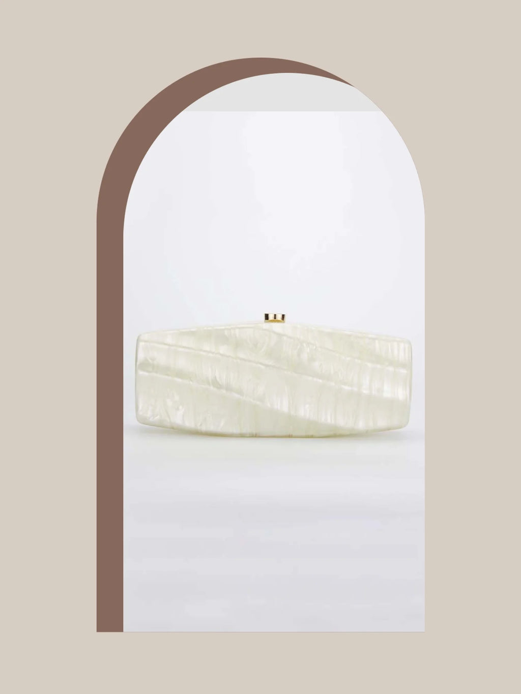 Pearl Marble Acrylic Box Clutch