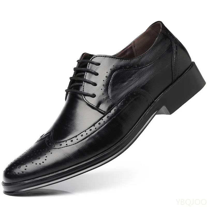 Large size fashionable men's office formal shoes low cut daily comfortable pointed multifunctional men's wedding men's shoes