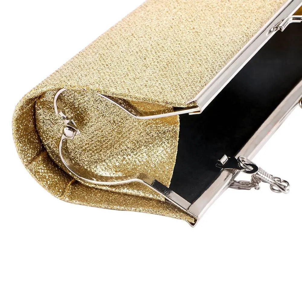 Women's with The Chain Bridal Glitter Purse Party Evening Bag Handbag Shoulder Bag Clutch Purse