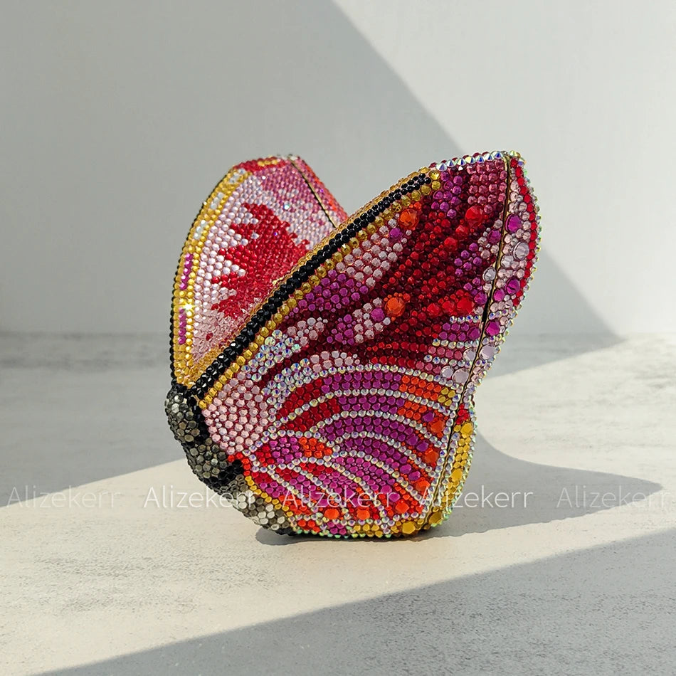 Butterfly Crystal Evening Clutch