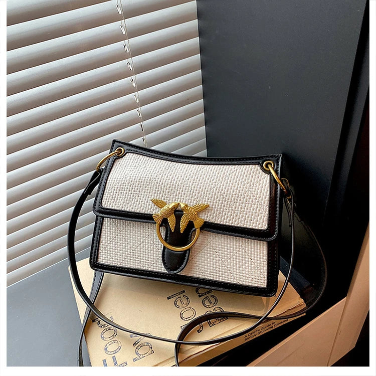 Unique Elegant Diaper Bag Leather Ladies Messenger Purse High End Minimalist Trendy Crossbody Handbag