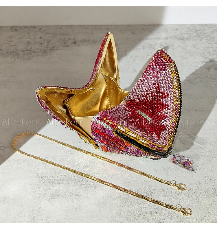 Butterfly Crystal Evening Clutch