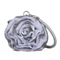 Bridal Rose Flower Evening Clutch Purse Women Bag Small Handbag Lady Silk Wedding Decorate Totes Party Bridesmaid Gift Purses