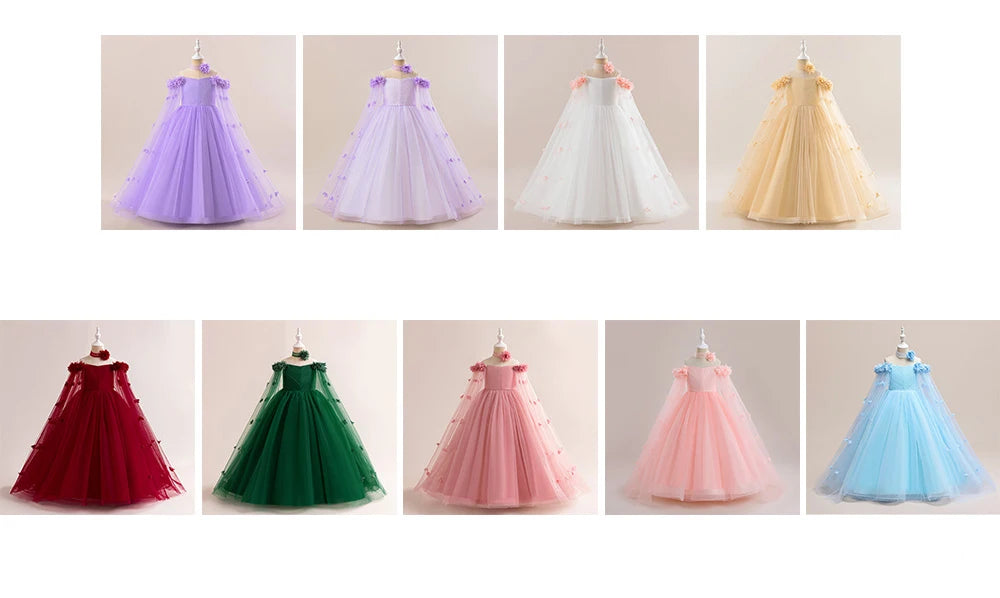 Off-Shoulder Tulle Junior Bridesmaid Dress