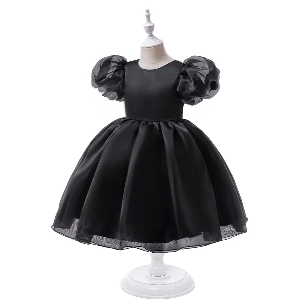 Floral Print Girls' Party Dress