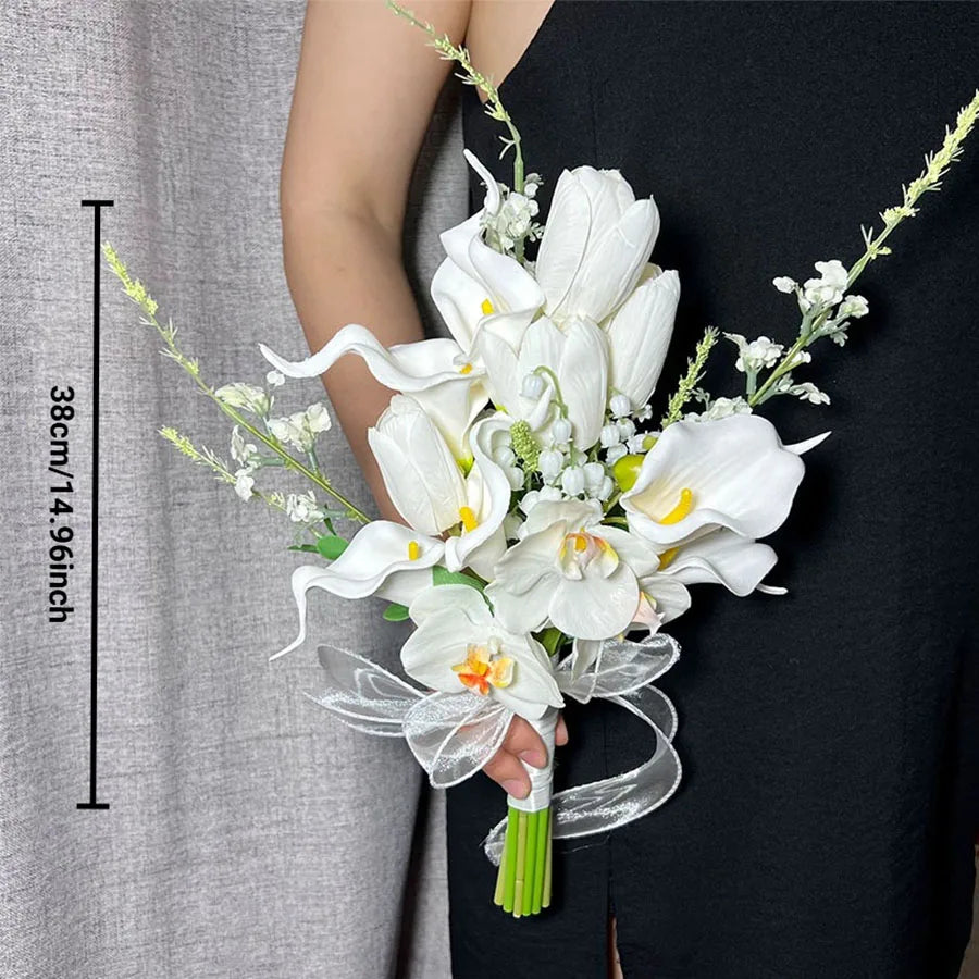 Calla Lily Bridal Bouquet with Faux Wedding Flowers