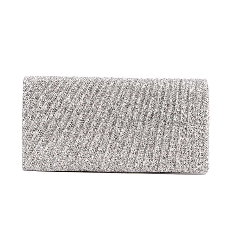 Women's Evening Shoulder Bag Bridal Clutch Party Prom Wedding Envelope Handbag Glitter Shiny Purses Sling Dating Dressy Bag