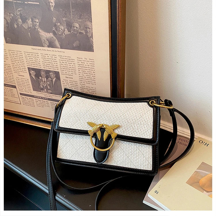 Unique Elegant Diaper Bag Leather Ladies Messenger Purse High End Minimalist Trendy Crossbody Handbag