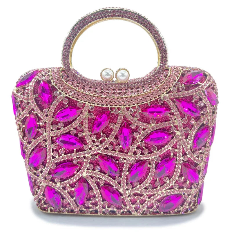 Luxury Bridal Wedding Dress Purses Women Crystal Handbags Rhinestone Party Prom Evening Clutches Minaudiere Clutch Bag