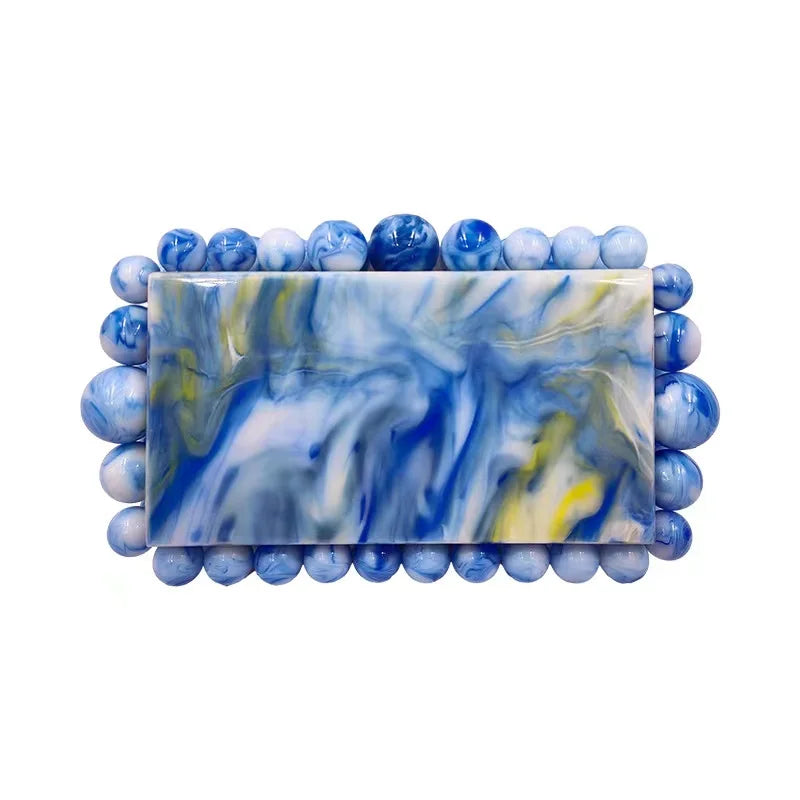 Leopard Acrylic Box Evening Clutch