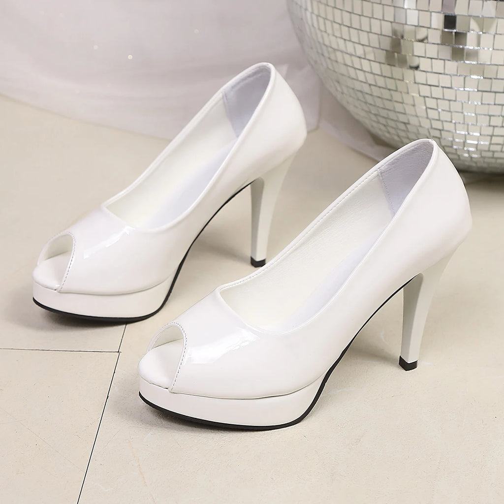 Women's Stiletto High-heeled Sandals Elegant Peep-toe Shoes 2026 Summer New Style Sexy Women's Open-toe Slip-on Office Sandals