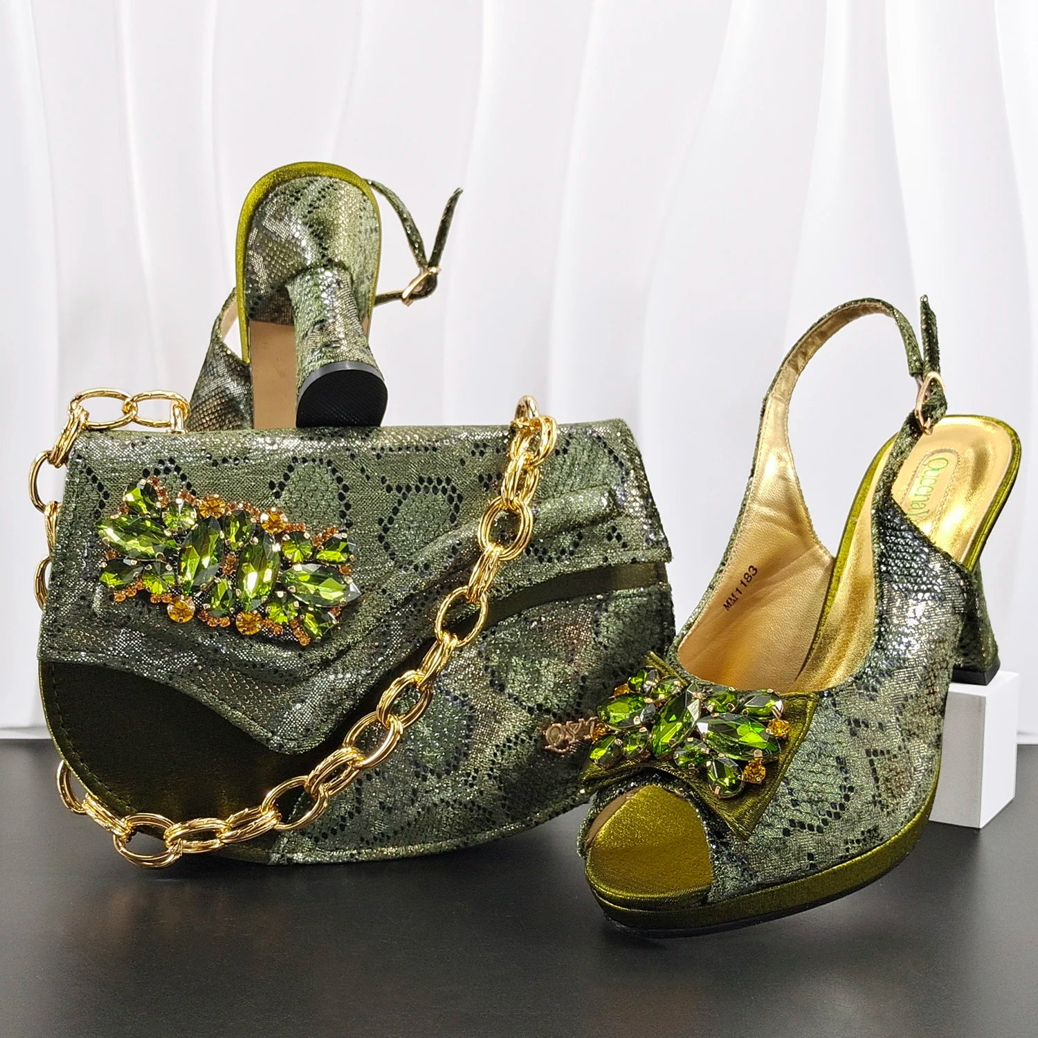 New Designer Bigger Size Shoes and Bags Set for Women 2026 Italian Wedding Shoe for Bride Ladies High Heel Shoes with Rhinestone