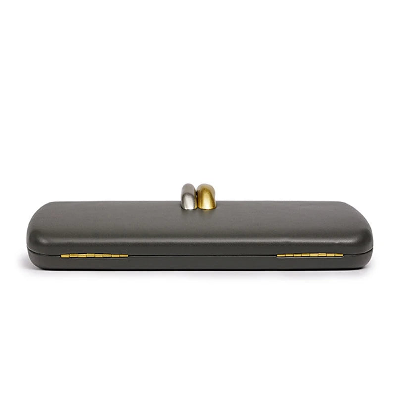 Box Rigid Metal Detail Clutch