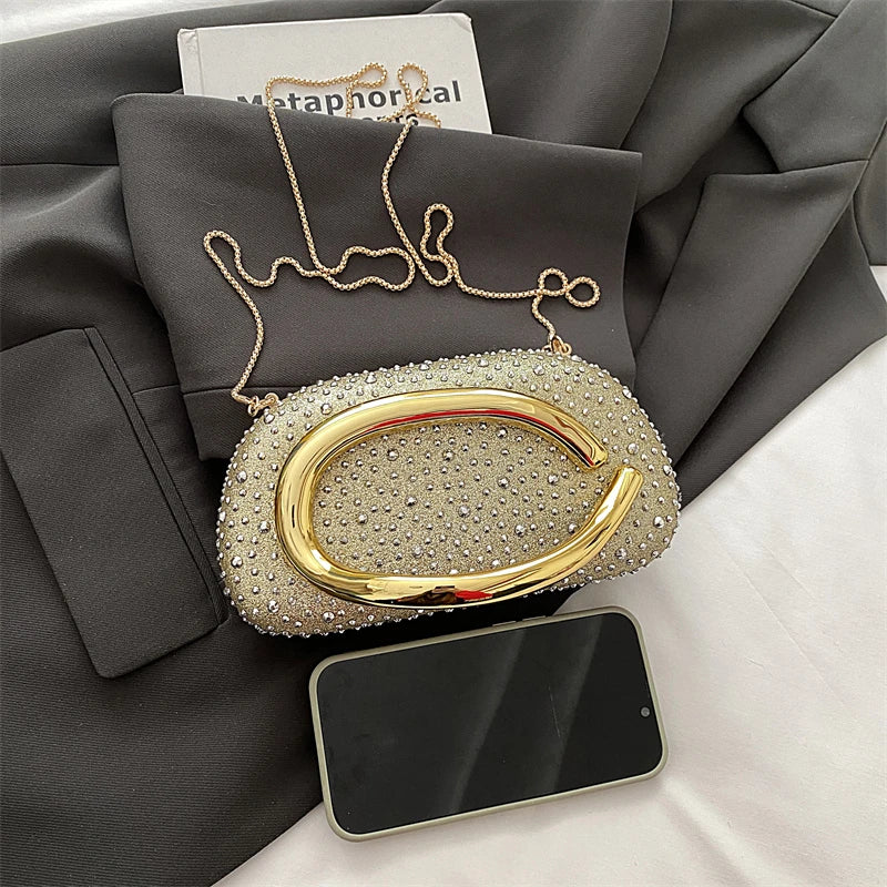 Red Wedding Evening Clutch Bag For Women Luxury Silver Gold Fashinon Party Purse And Handbag Trend Lady Lipstick Crossbody Bag