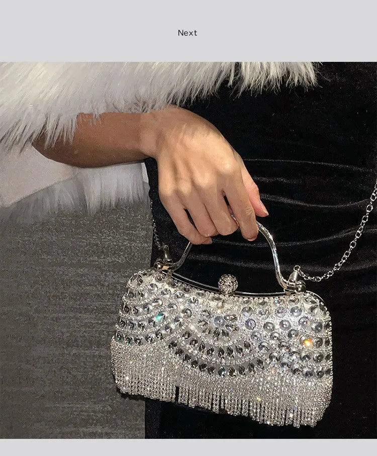 Golden Tassel Bridal Clutch