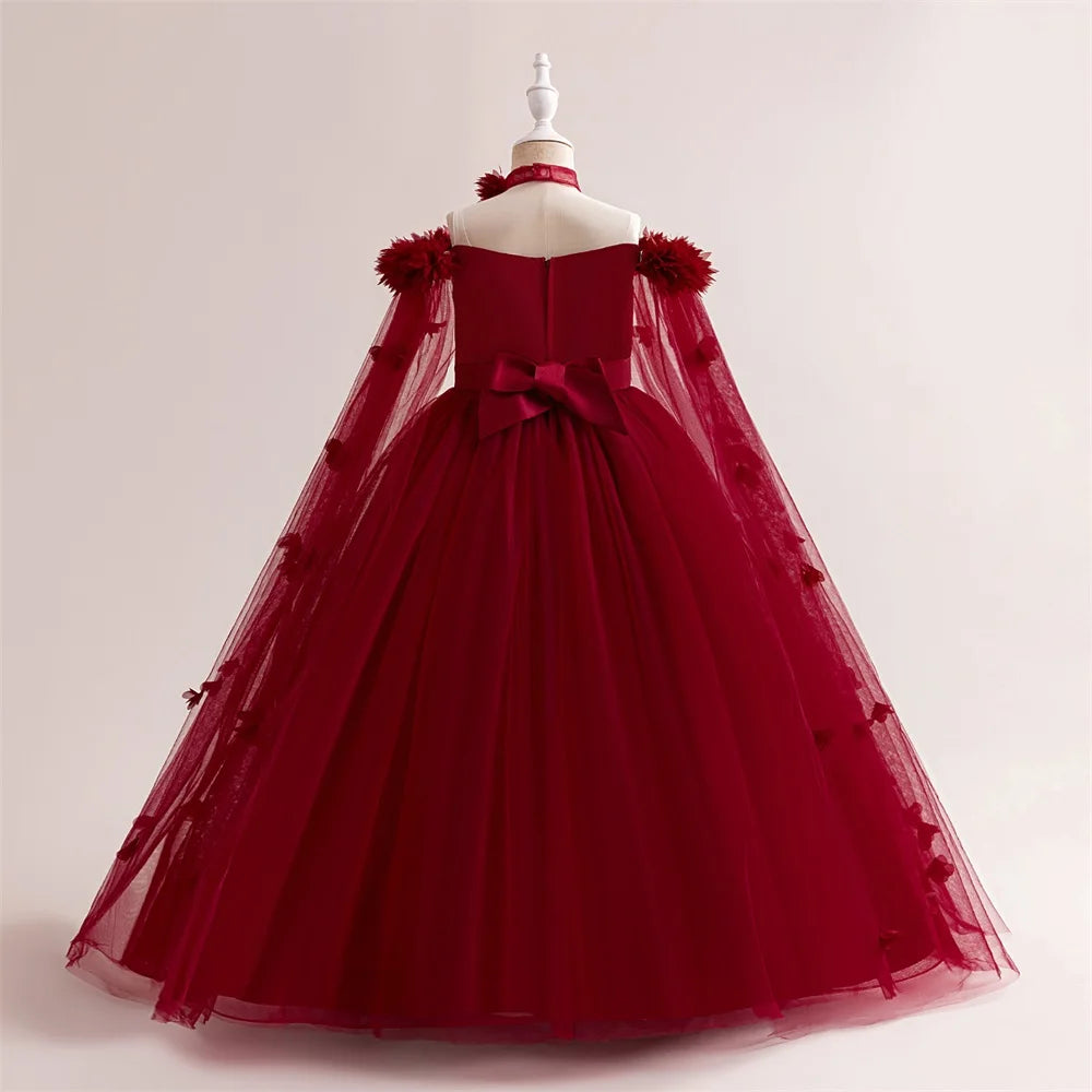 Off-Shoulder Tulle Junior Bridesmaid Dress