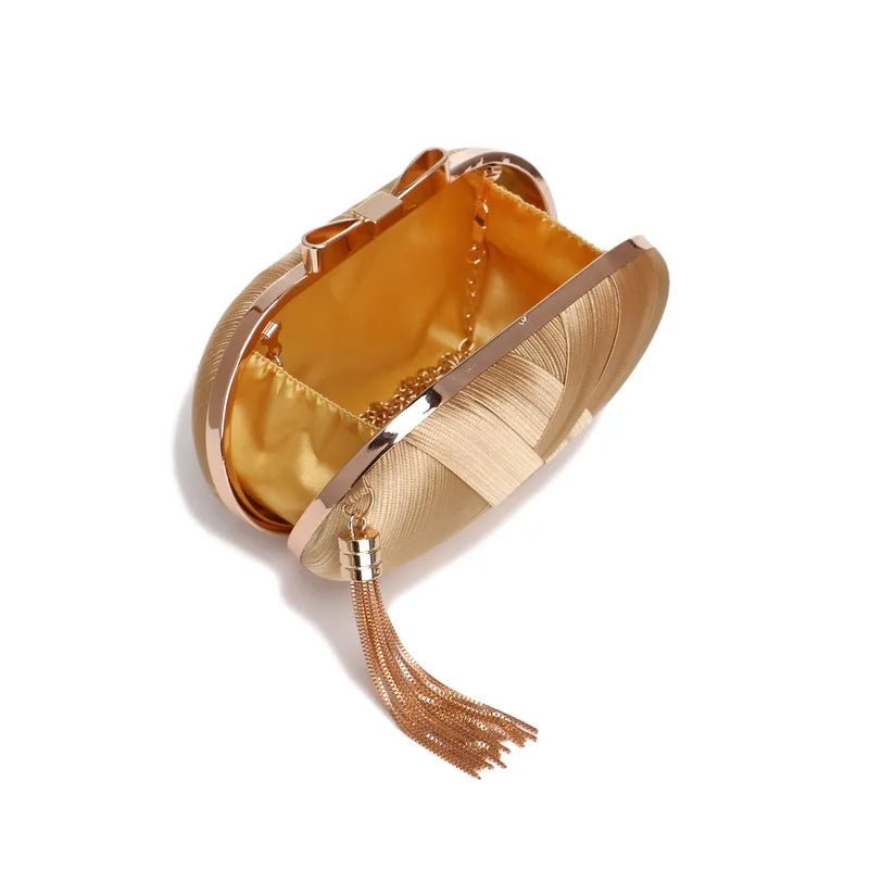 Clutch Bag for Women Elegant Tassel Lightweight Sparkling Compact for Party Wedding Evening