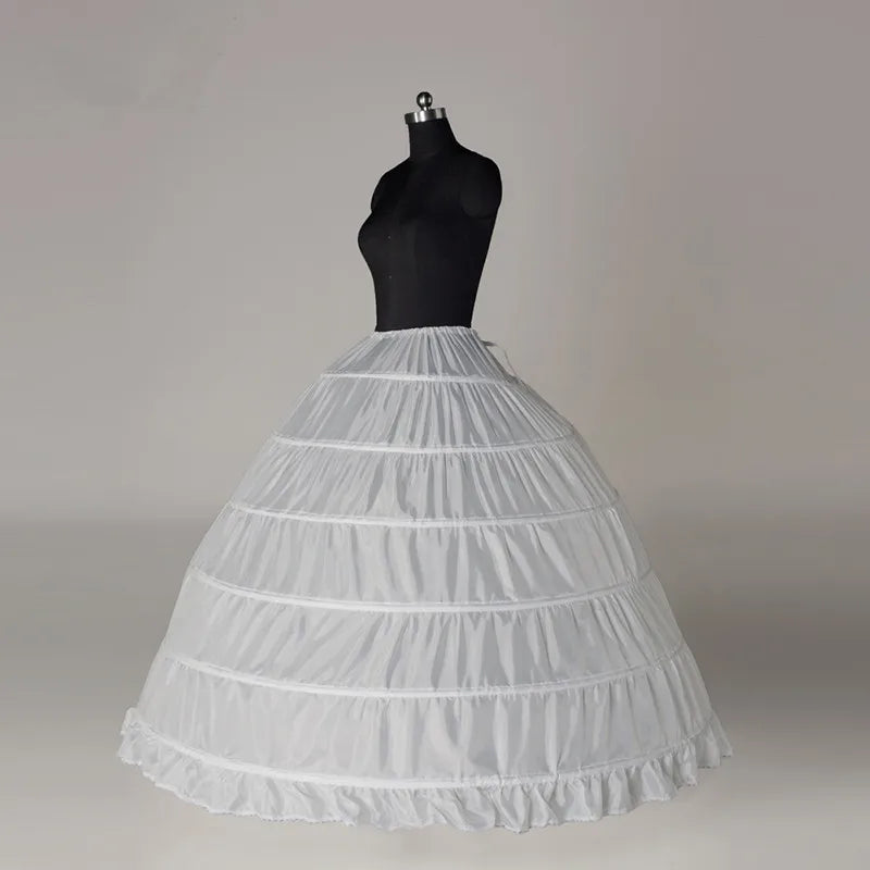 6 Hoop 3 Hoop 8 HoopCrinoline Black White Long Wedding Petticoat Ball Gown Dress Underskirt Skirt Half Slips Wedding Accessories