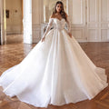 Exquisite A Line Women's Off The Shoulder Wedding Dresses Vestido De Novia Lace Appliques Bride Gowns Customized Robe De Mariée