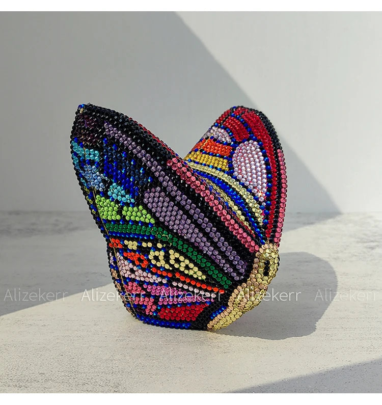 Butterfly Crystal Evening Clutch
