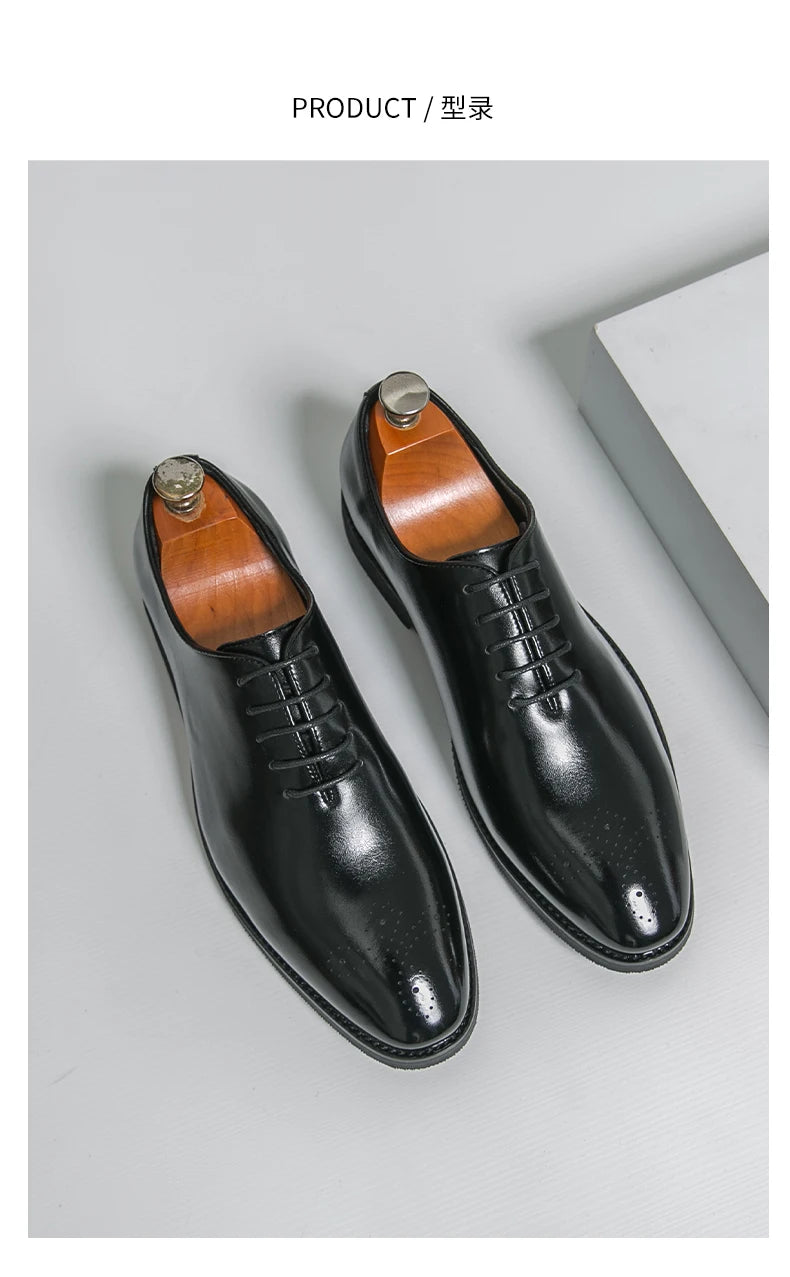 Men's Dress Shoes Trend Wedding Social Casual Leather Men Office Casual Business Shoes High Quality Formal Oxford Shoes Male
