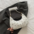 Trendy Wrinkled Bow Purse for Women Versatile Shoulder Bag Elegant Underarm Handbag for Daily Outings
