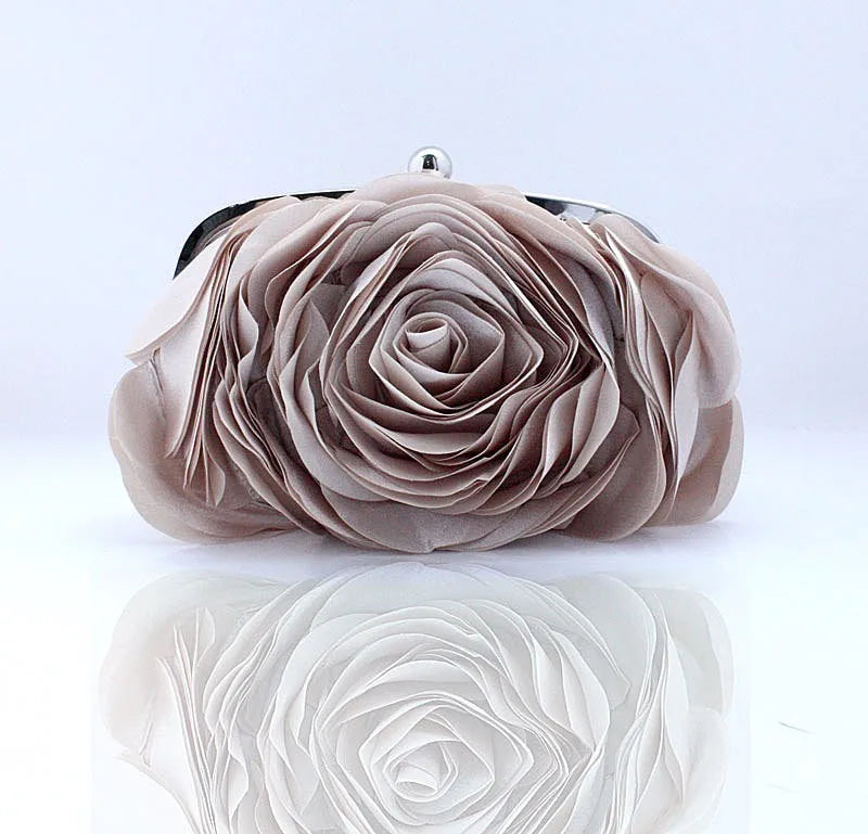 Fashion Flower Clutch Bag Women Wedding Handbag Bridal Clutch Purse Evening Dress Clutches Party Wallet Shoulder Chain Bag