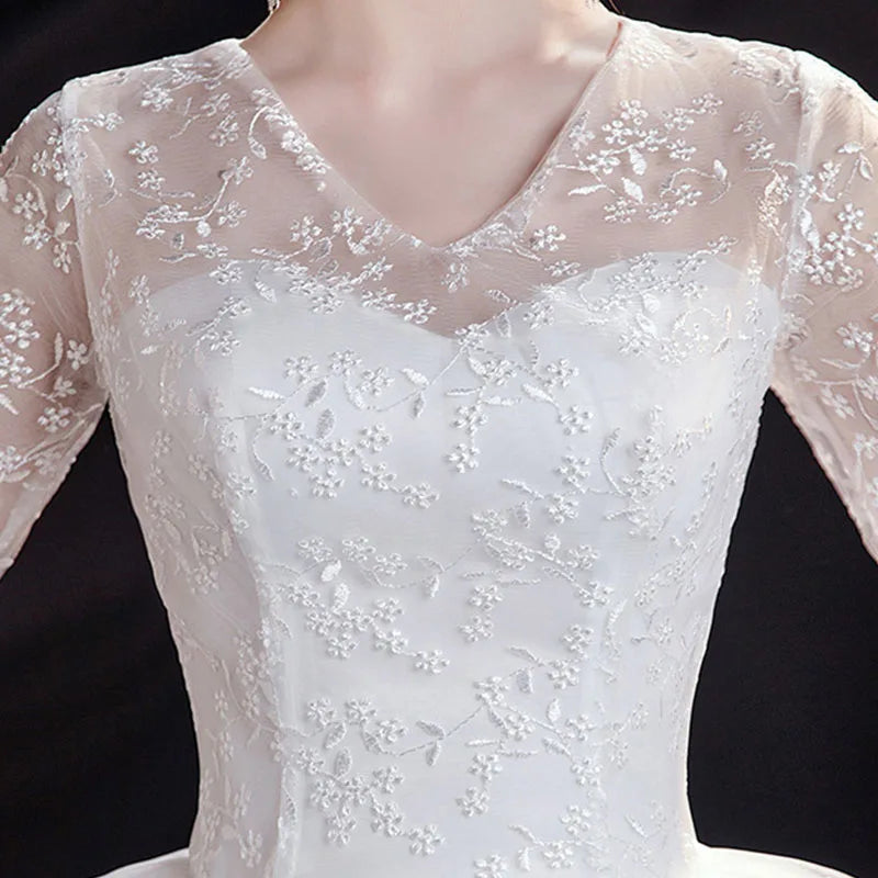 GIYSILE Boho Wedding Dress New Fantasy Lace Bridal Main Marriage Dresses French  Floor Length Wedding Dress Vestidos De Novia