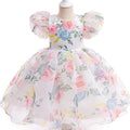 Floral Print Girls' Party Dress