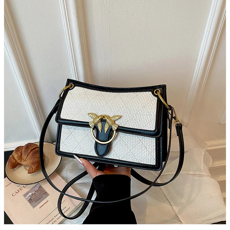 Unique Elegant Diaper Bag Leather Ladies Messenger Purse High End Minimalist Trendy Crossbody Handbag