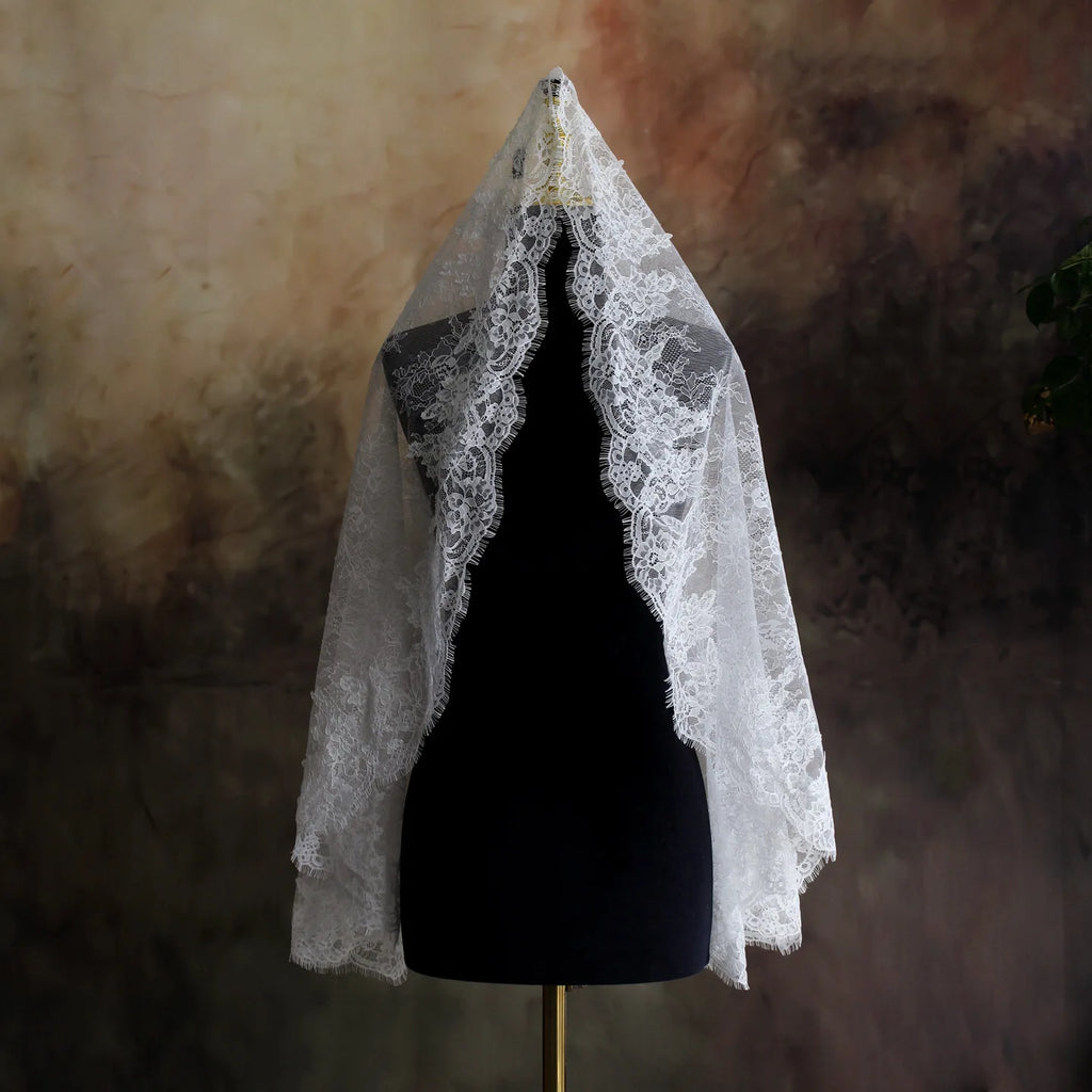 High Quality Wedding Veil Lace Bridal Veils  Short Lace Veils 0.9m*1.5m  Fairy Style Veils L&P DQL Studio