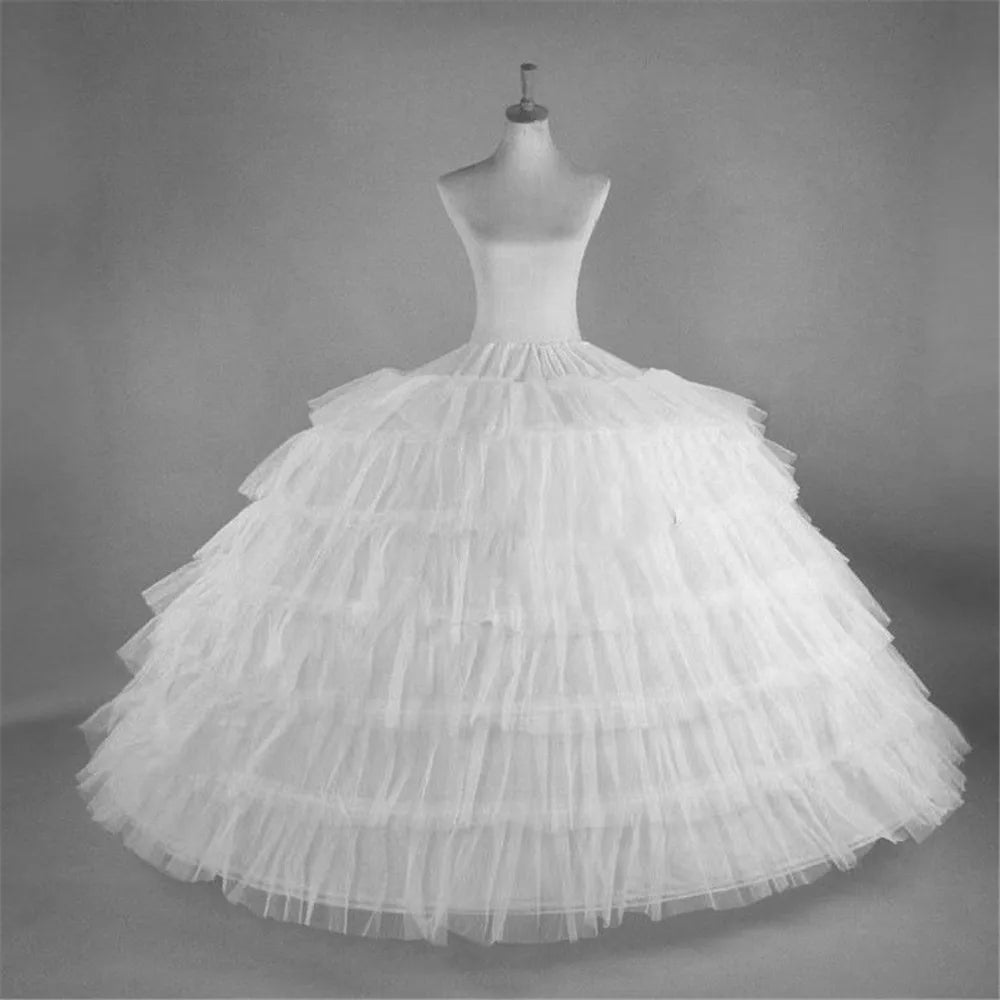 6 Hoop 3 Hoop 8 HoopCrinoline Black White Long Wedding Petticoat Ball Gown Dress Underskirt Skirt Half Slips Wedding Accessories