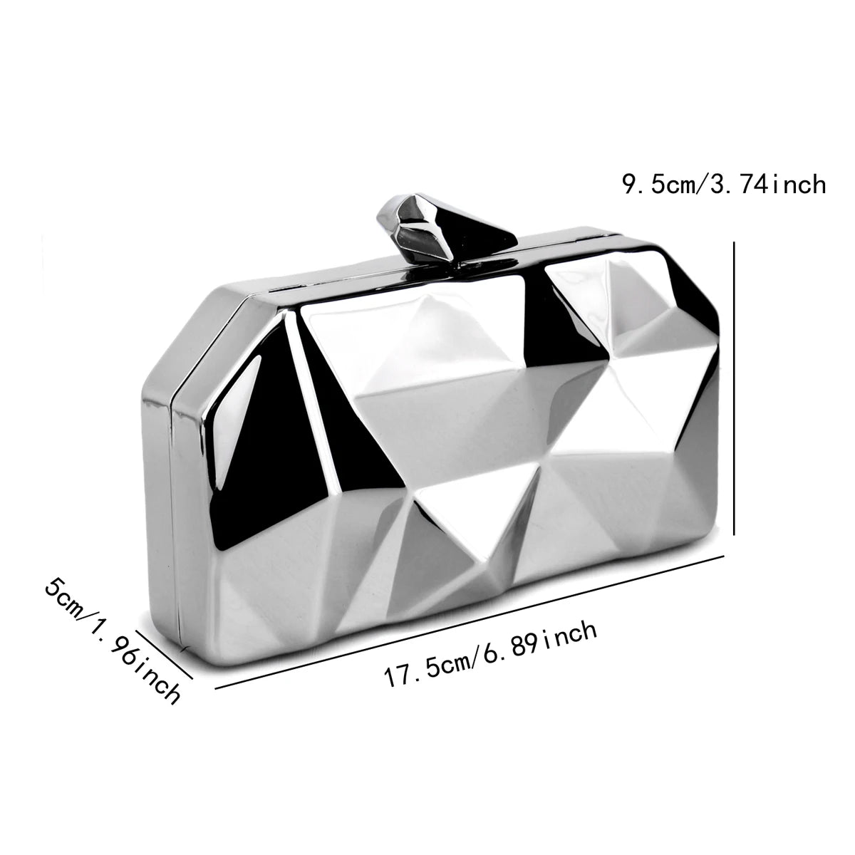 Fashion Silver Clutch Mini Bridal Purse For Wedding Bridal Metal Party Perfect Dinner Banquet Best Gift For Women Bags