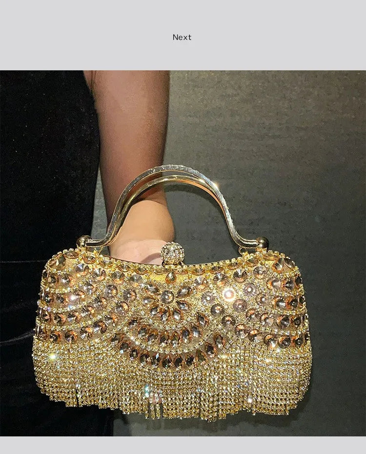 Golden Tassel Bridal Clutch