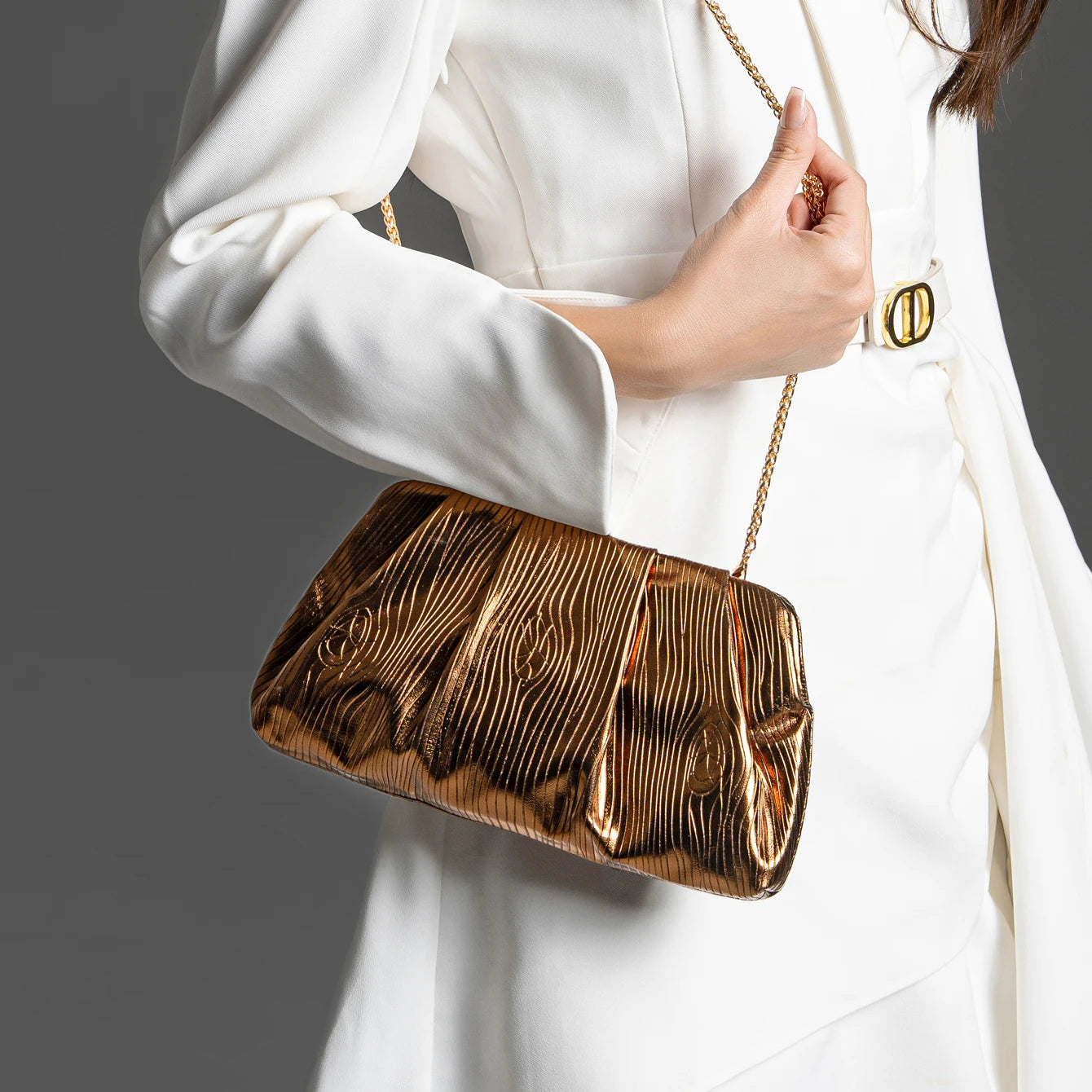 Golden Designer Evening Clutch