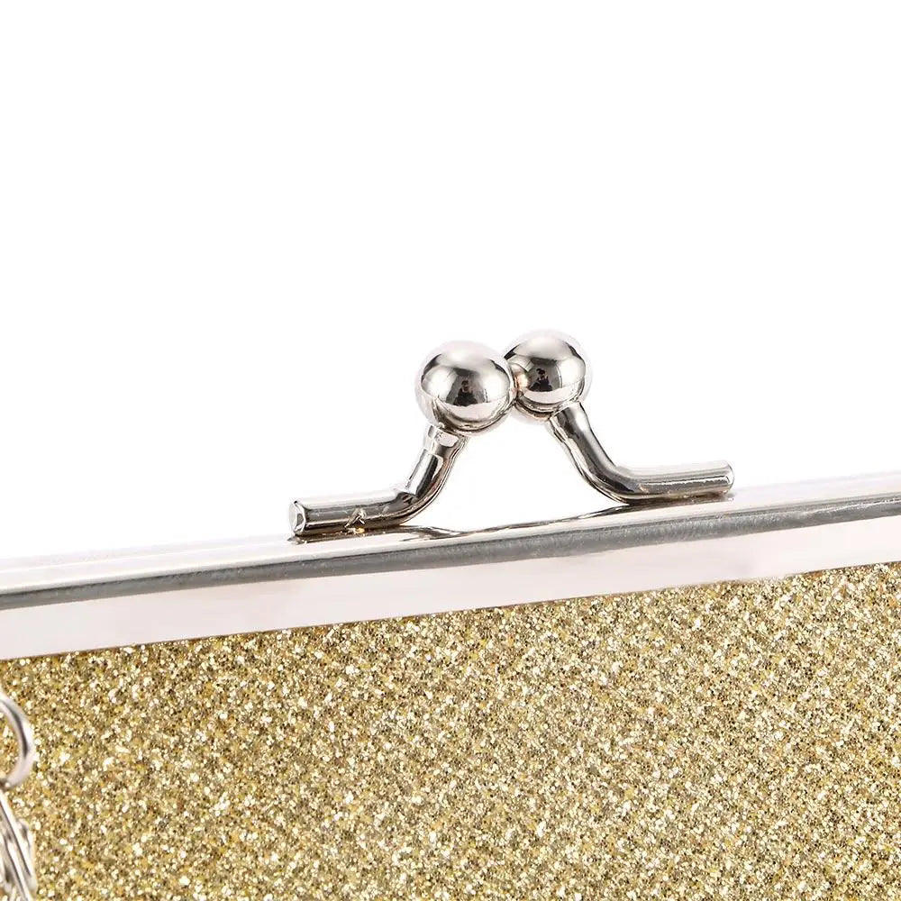Women's with The Chain Bridal Glitter Purse Party Evening Bag Handbag Shoulder Bag Clutch Purse