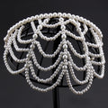 2026 Fashionable And Sweet Bridal Headpiece Accessory - Hairband Tassel Headband With Pearl Forehead Decoration